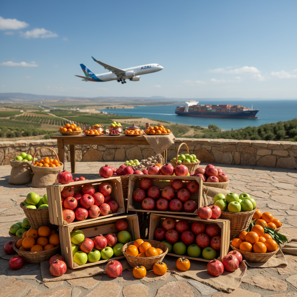 Fresh fruits from Azerbaijan ready for export